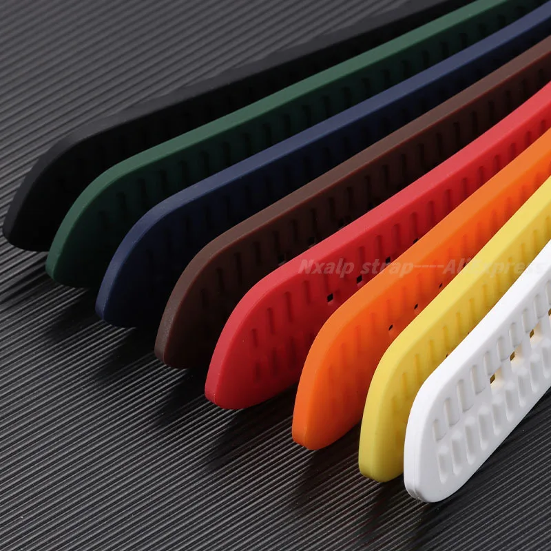 Silicone Strap 18mm 19mm 20mm 21mm 22mm 24mm Sports Watch Band for Omega Bracelet Butterfly Buckle Universal Watchband for Rolex