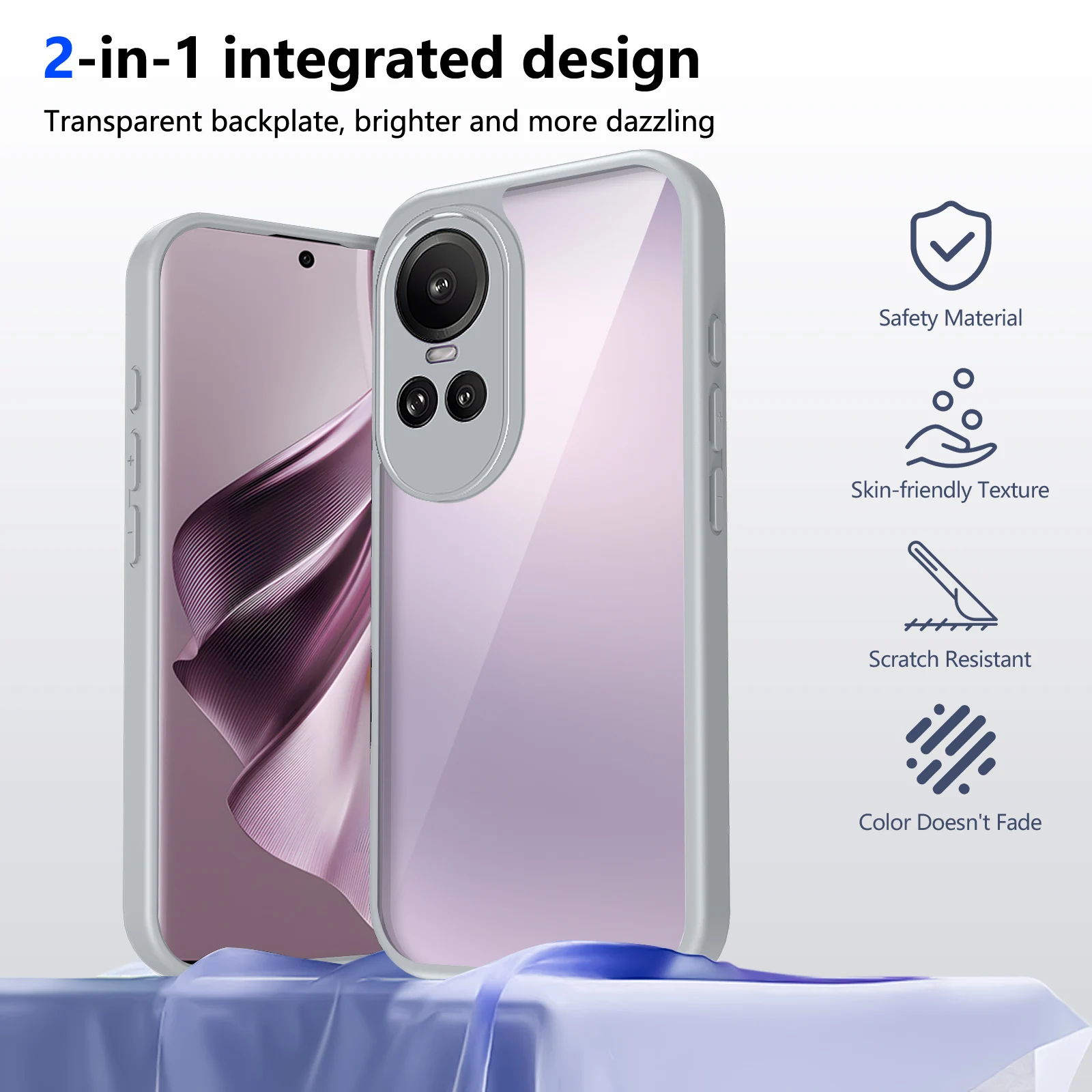 Pour Oppo Reno 10 CPH2531 étui coussin d'air antichoc Silicone pare-chocs clair mat couverture arrière coque de téléphone rigide pour Oppo Reno 10 Pro Pour Oppo Reno 10 CPH2531 étui coussin d'air antichoc Silicone pare-chocs clair mat couverture arrière coque de téléphone rigide pour Oppo Reno 10 Pro