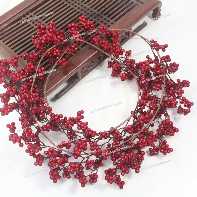 Simulation Red Fruit Vine Rich Fruit Holly Fruit Berry Simulation Rattan Christmas Tree Ornament Christmas Supplies