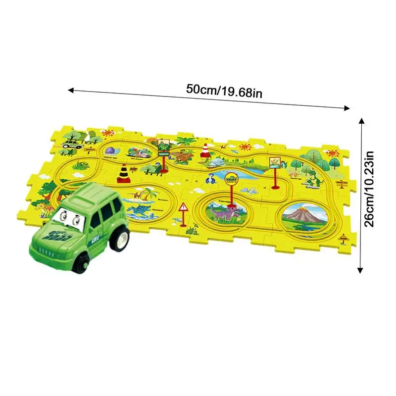 Fai da te assemblaggio carrello elettrico costruzione educativa auto gioca Puzzle elettrico giocattolo veicolo portatile Puzzle Board giocattoli Montessori