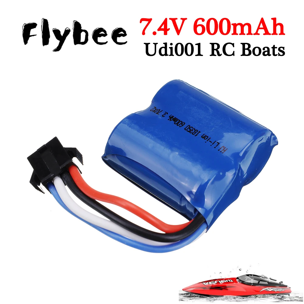 7.4v 600mah 18350 Li-ion Battery For UDI001 UDI 001 Skytech H100 H102 High Speed RC Racing Boat 7.4v Rechargeable Battery