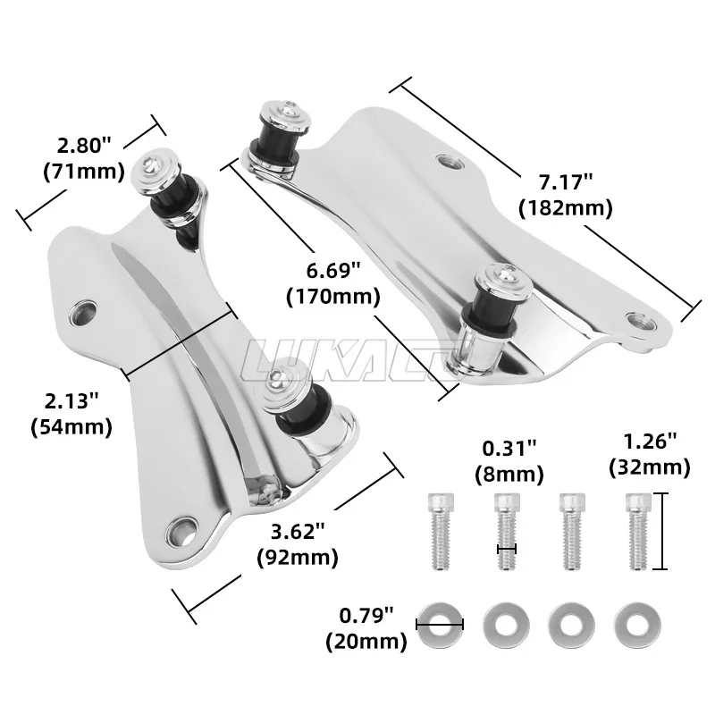 Motorcycle Chrome Docking Hardware Kit Motocross Accessories For Harley Touring 2014-2022 Road King FLHR Street Glide FLHX CVO