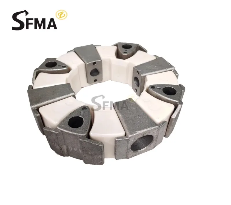 50H Coupling Hydraulic Pump Cushion Glue Assembly excavator parts Connecting Glue  Aluminum Block HITACHI EX200-1 EX200-3