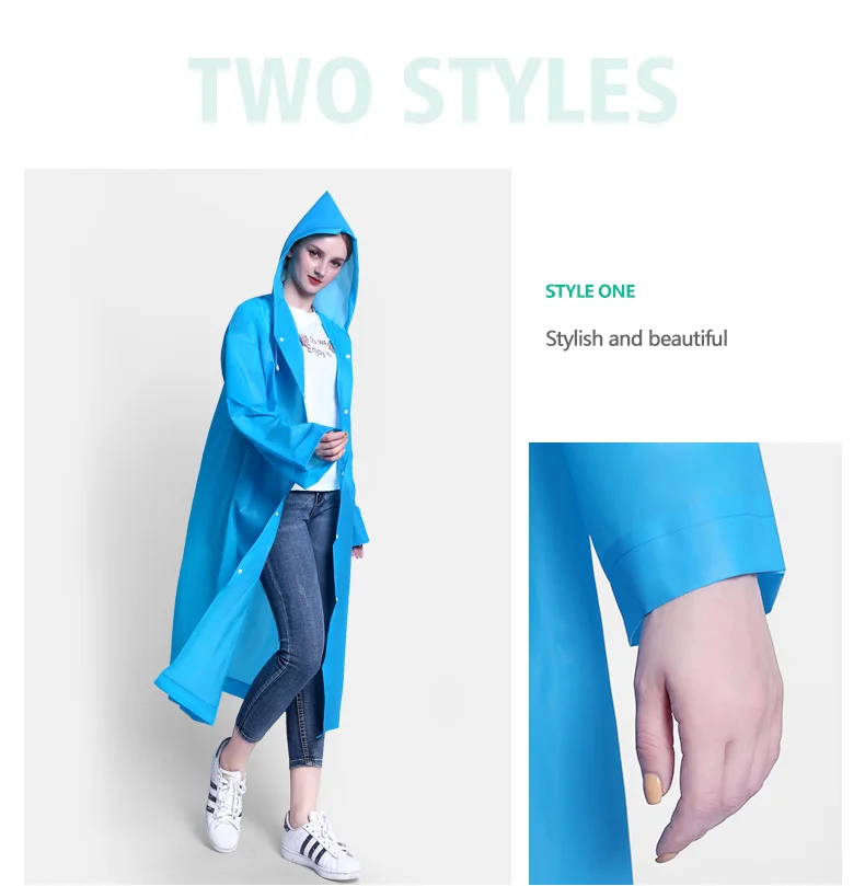 Regenmantel, verdickt, transparent, für Erwachsene, Herren und Damen, EVA-Regenmantel, Einweg-Poncho, Driften, Reisen, Outdoor-Produkte – Detail 12