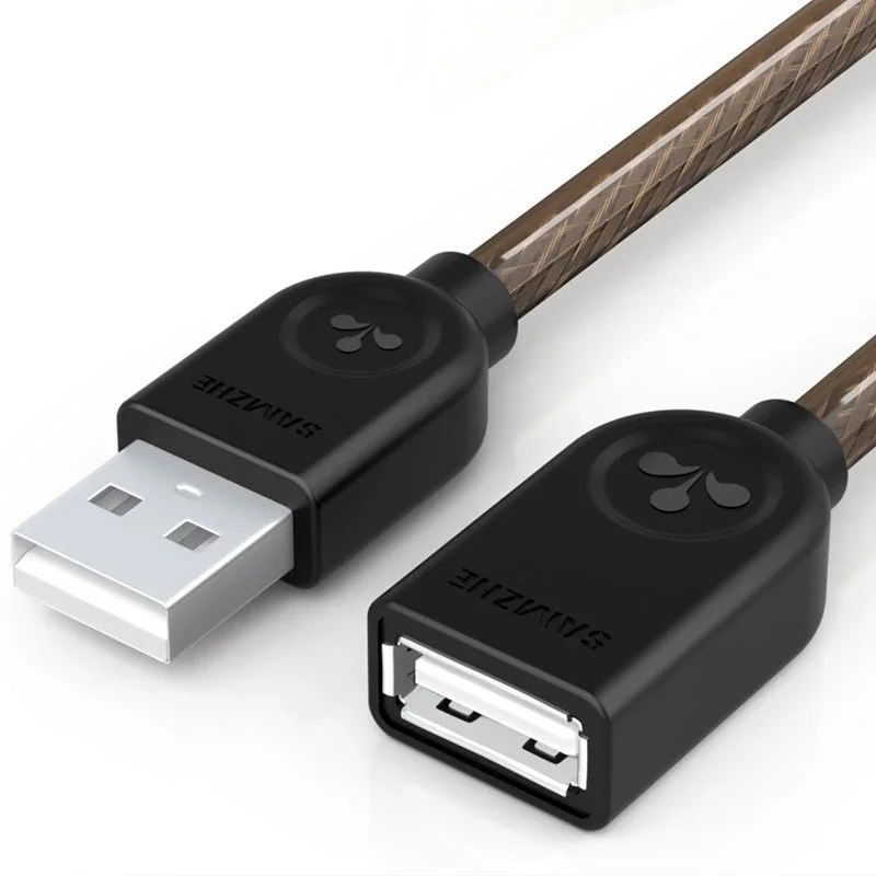 SAMZHE USB 2.0 Verlengkabel USB naar USB Kabel 2.0 Male naar Female Verlengkabel Datakabel voor PC TV PS4 Computer Laptop