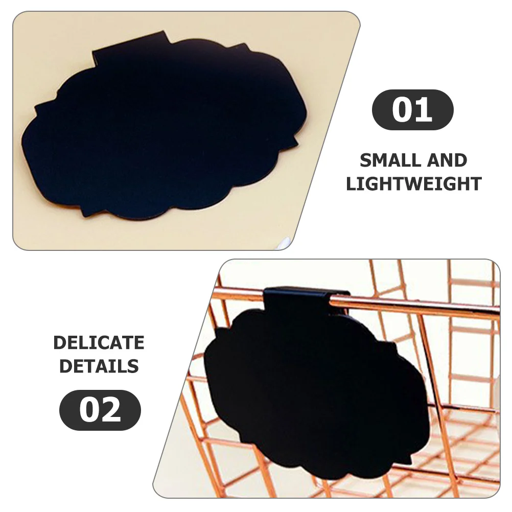 

5Pcs Message Board Clip on for Basket Label Mini Blackboard Chalkboard Sign Reusable Price Display Storage Bin Organizer