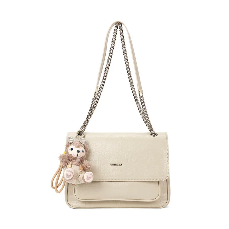 

Женская сумка через плечо из микрофибры из синтетической кожи с цепочкой в стиле ретро, маленькая квадратная сумка-мессенджер для женщин