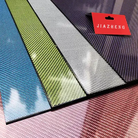 Placa de fibra de carbono Multicolor de 200x400mm, tablero compuesto de fibra de carbono 3K rojo azul plateado, espesor del Panel 1mm 1,5mm 2mm 3mm 4mm