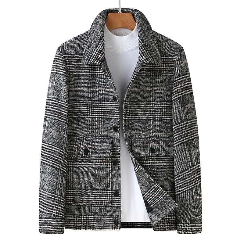 

Size Plus 8XL 7XL 6XL Men's Jacket Fashion Coat 2024 Spring Autumn Oversize Classic Plaid Casual Windbreaker Male Brand Clothes