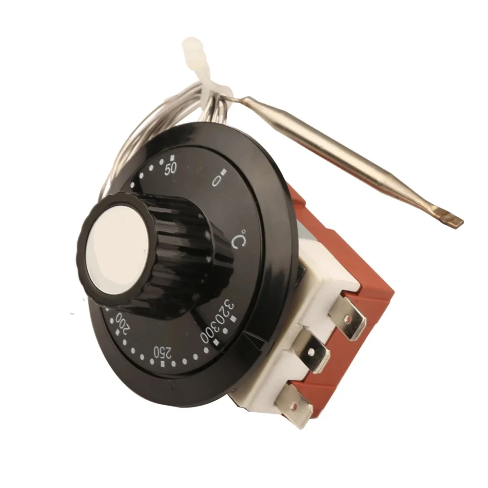 Digital Capillary Thermostat 50-320 C 3-Pin Switch with Adjustable Knob for Heating Appliances and For Boilers
