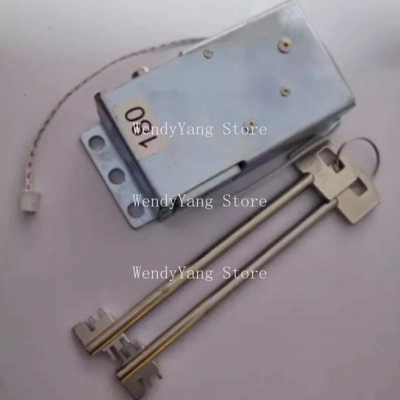 Suitable for Gun Cabinet Electromagnetic Lock Safe Accessories Solenoid Valve Blade Electromagnet with Emergency Key