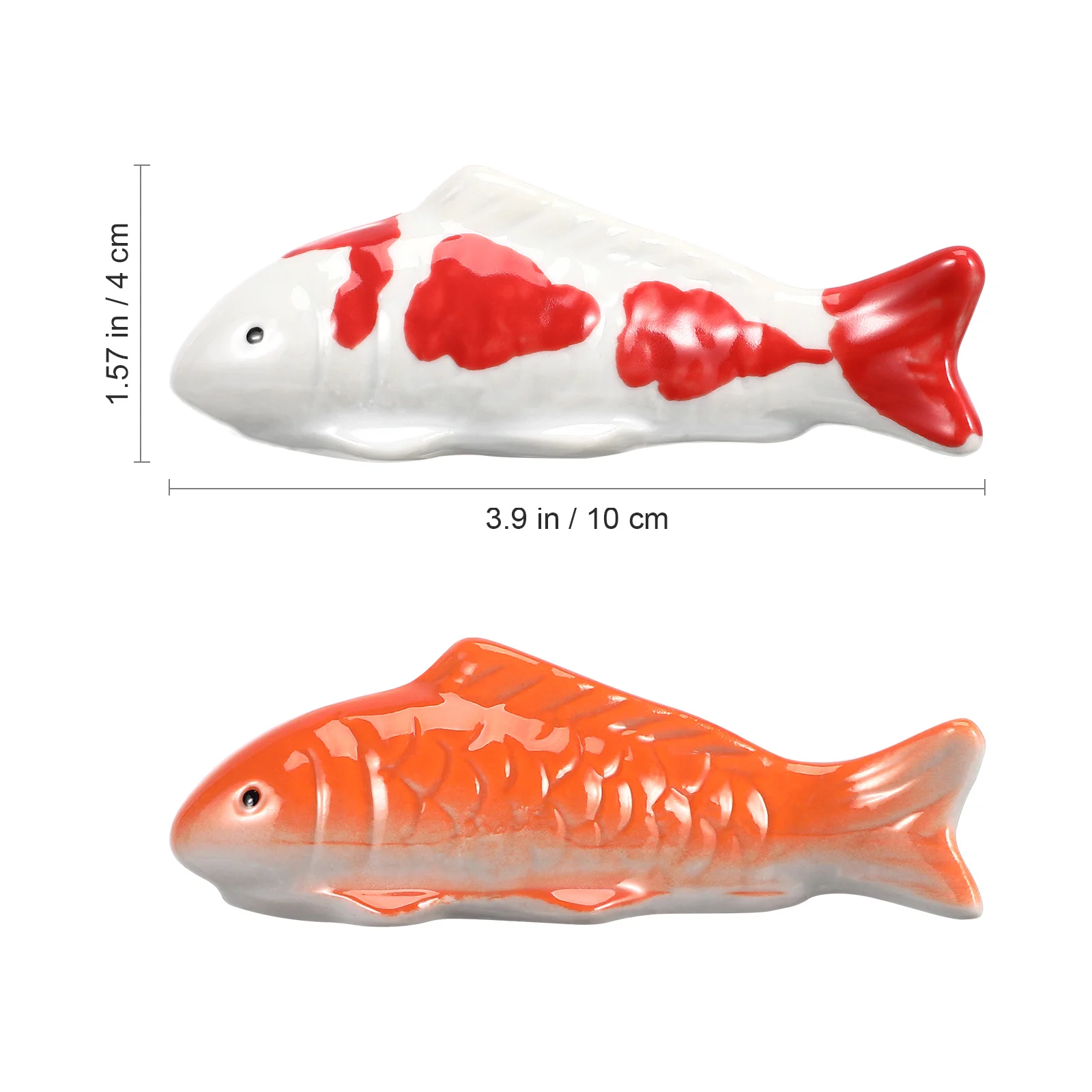 2 Pcs Bathtub Fish Ornaments Toys Underwater Aquarium Decoration Float Decorative Tank Simulation Ceramics Miss Lifelike