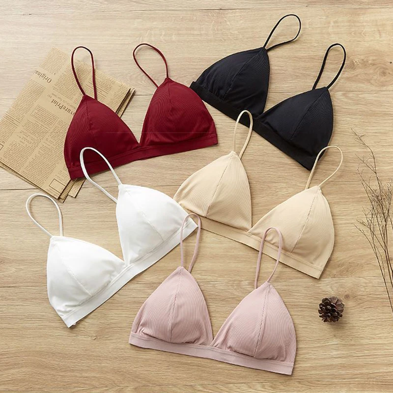 2/1Pcs Elastic Thin Women's Bra Outdoor Sports Triangle Cup Seamless Underwear 3D U Type Backless Breathable Erotic Lingerie
