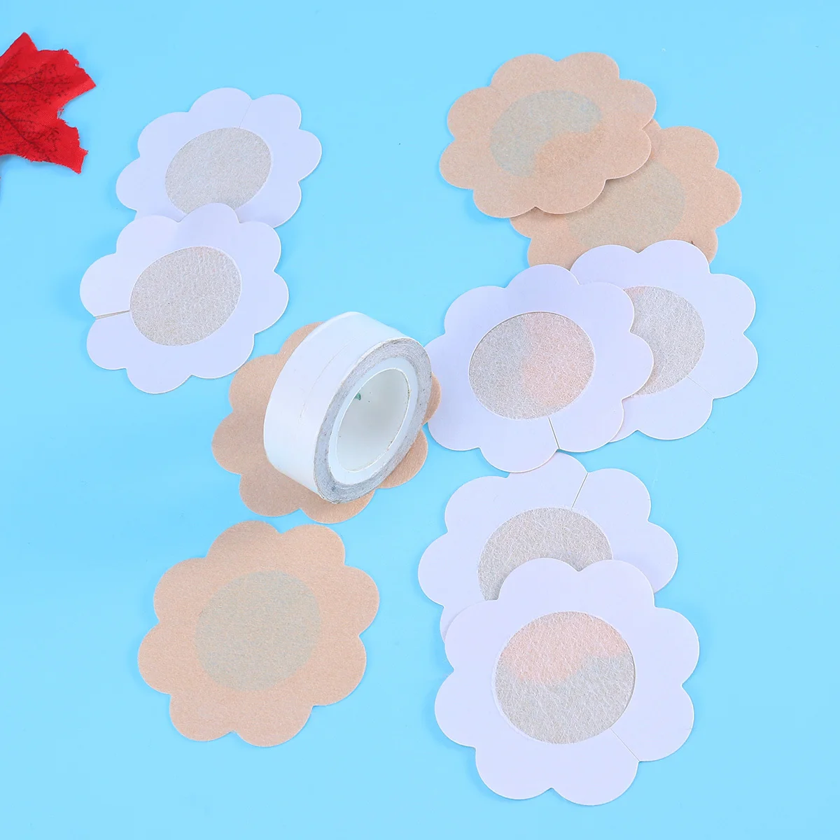 منصات الثدي المتاح غير المنسوجة تنفس لزجة يغطي للنساء سلس رفع الصدر ملصق لصق حمالة صدر غير مرئية