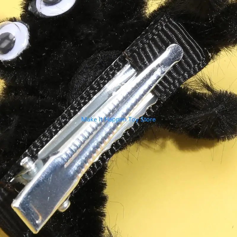 

28EC 1 Pair Spiders Hairpin Fashionable Animal Headwear Trendy Party Hair Barrettes