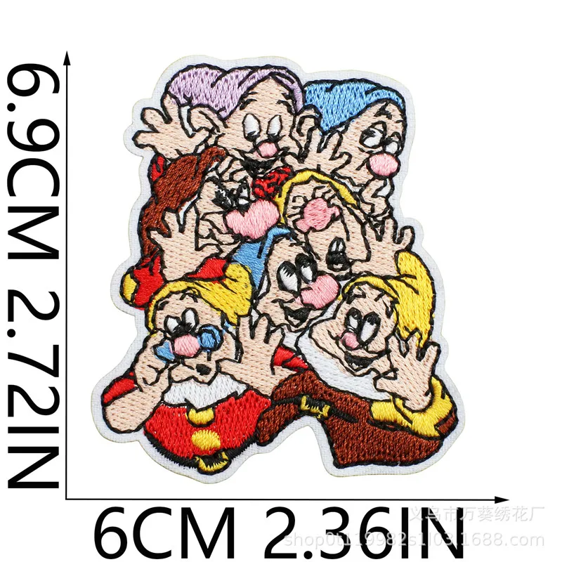 15pcs Snow Princess DIY Icon Ironing Patch Anime Figure Yoshi Wario Bowser Applique Embroidery Accessories Clothes Patch