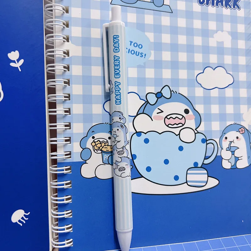 Blue Shark Pena Gel Bayi Pena Rollerball Perlengkapan Kantor Sekolah Alat Tulis 0.5Mm Tinta Hitam