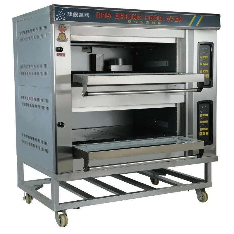 Commercial large-capacity two-story four-plate cake shop baking oven moon cake gas oven oven