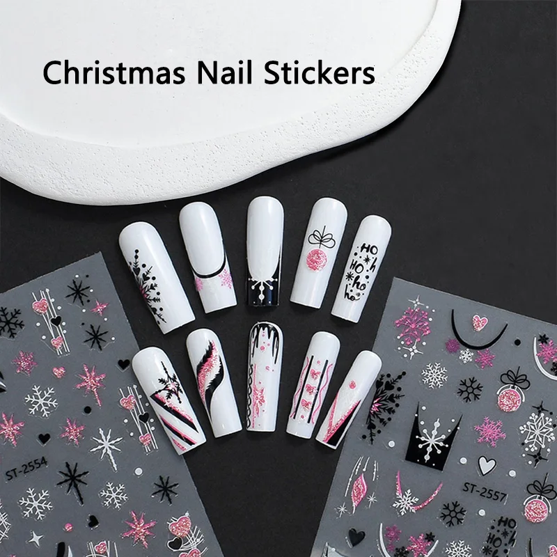 1pc 3D Red Skeleton Hand Nail Art Stickers Press On Nails Self Adhesive Halloween Nail Decals Festive Atmosphere Decorations