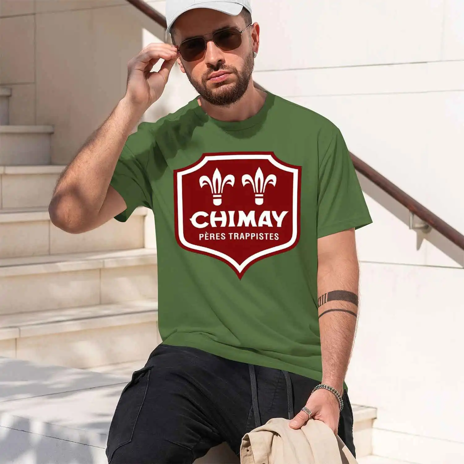 Class Shield Design Men's T-Shirt Chimay Trappist Beer Logo Summer Casual Wear For Beer Lovers And Gift Ideas 2026 New Model Sho - view 6
