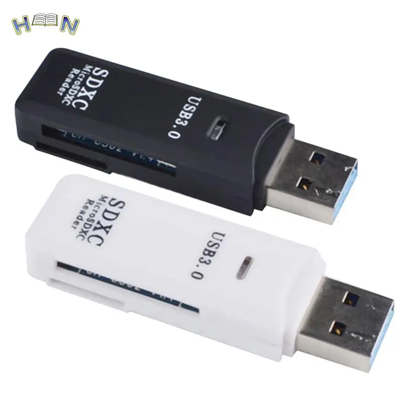 Micro SD TF Memory Card Reader, USB 3.0, 2 em 1, Conversor de Extensão, Celular, PC, Laptop, 1Pc