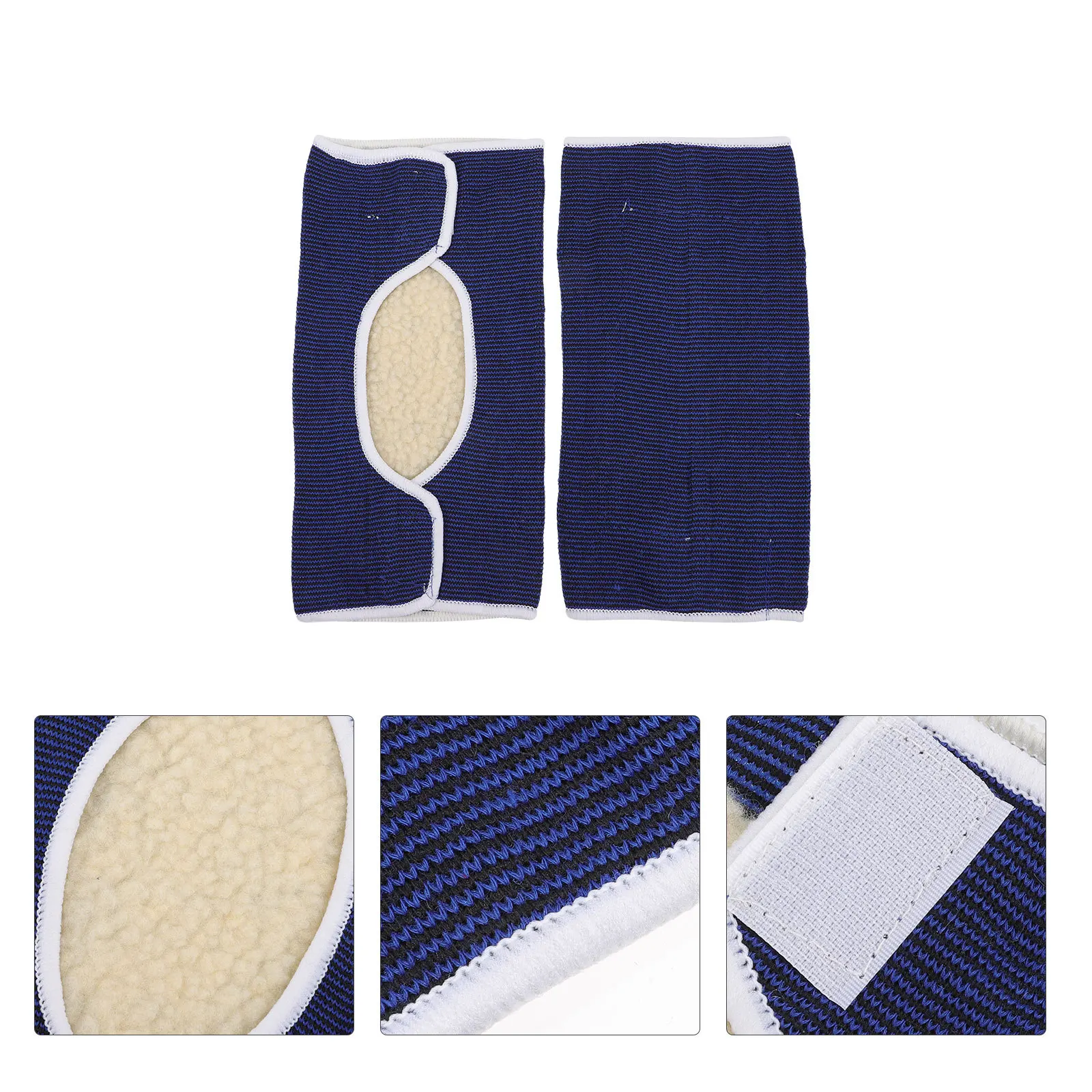 1 زوج الركبة دفئا الدفء غطاء مطاطا هدفين الشتاء الحراري حامي الرياضة الدراجات اللياقة البدنية ممارسة الركبة كم #6