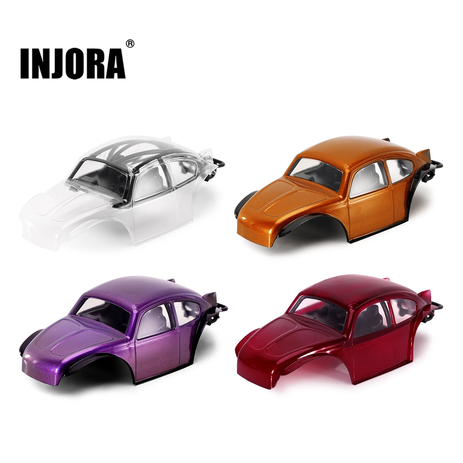 

INJORA BUG24 Body with Roll Cage for 1/24 Axial SCX24 C10 JLU Bronco Base Camp 4Runner