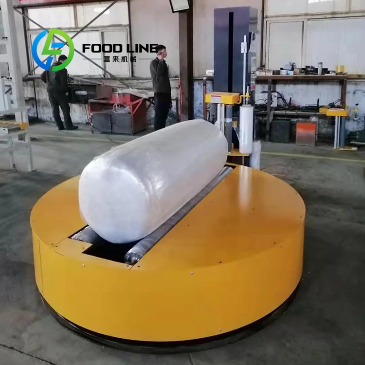 Kraft Paper Roller Stretch Film Pallet Wrapping Machine/ Paper Reel Roll Strech Wrapping Machine Custom & Bulk Order