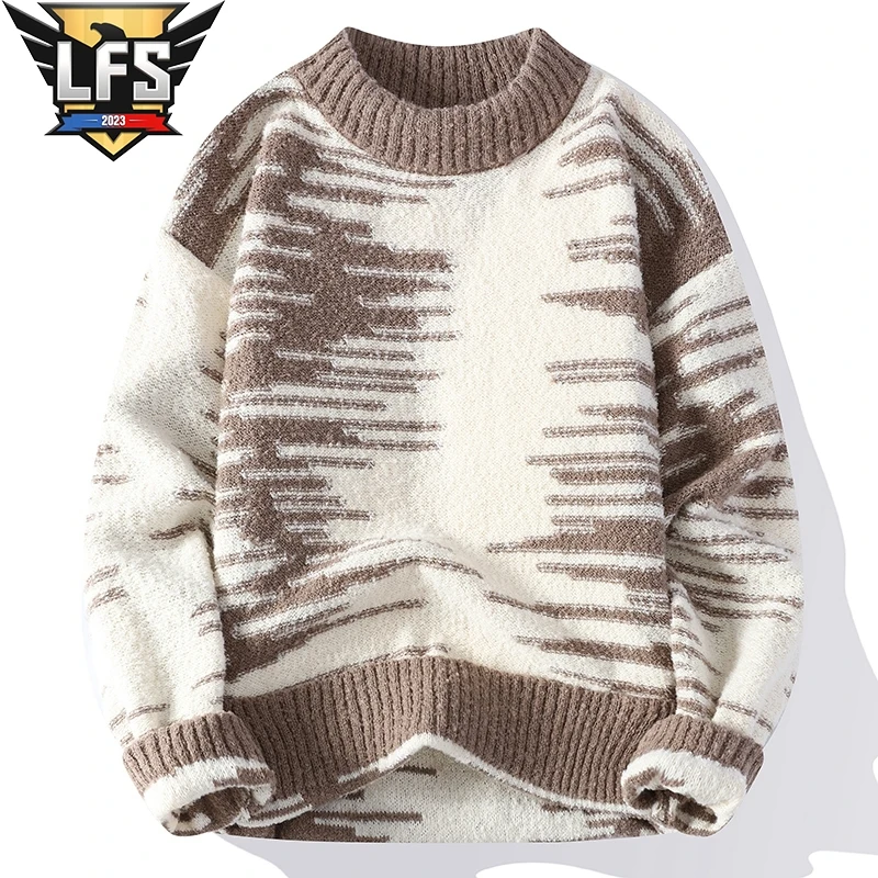 

Autumn Winter Style Men's High-Quality Fashion Trend Sweater Casual Comfortable Warm Sweaters Men Couple Christmas Sweater Knit