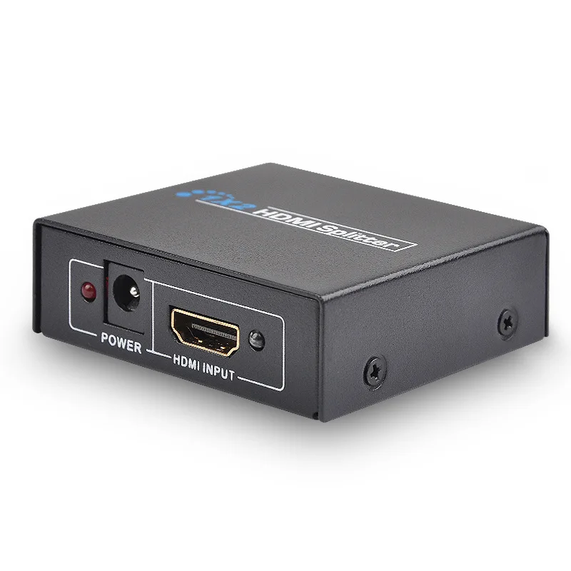 1080P HDTVスプリッター 1入力2出力 HDTVビデオ分配器スイッチ 1x2 デュプリケート/ミラーリングスクリーンディスプレイコンバーター ノートパソコン/PCモニター用