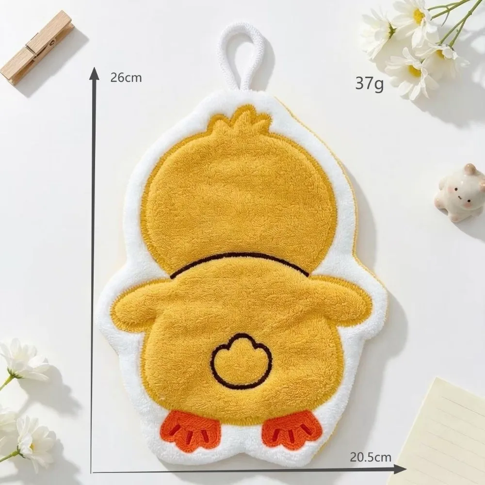 Cute Super Absorbent Hand Towel Soft Animal Back Hanging Towel Cartoon Reusable Tableware Cleaning Towel Household