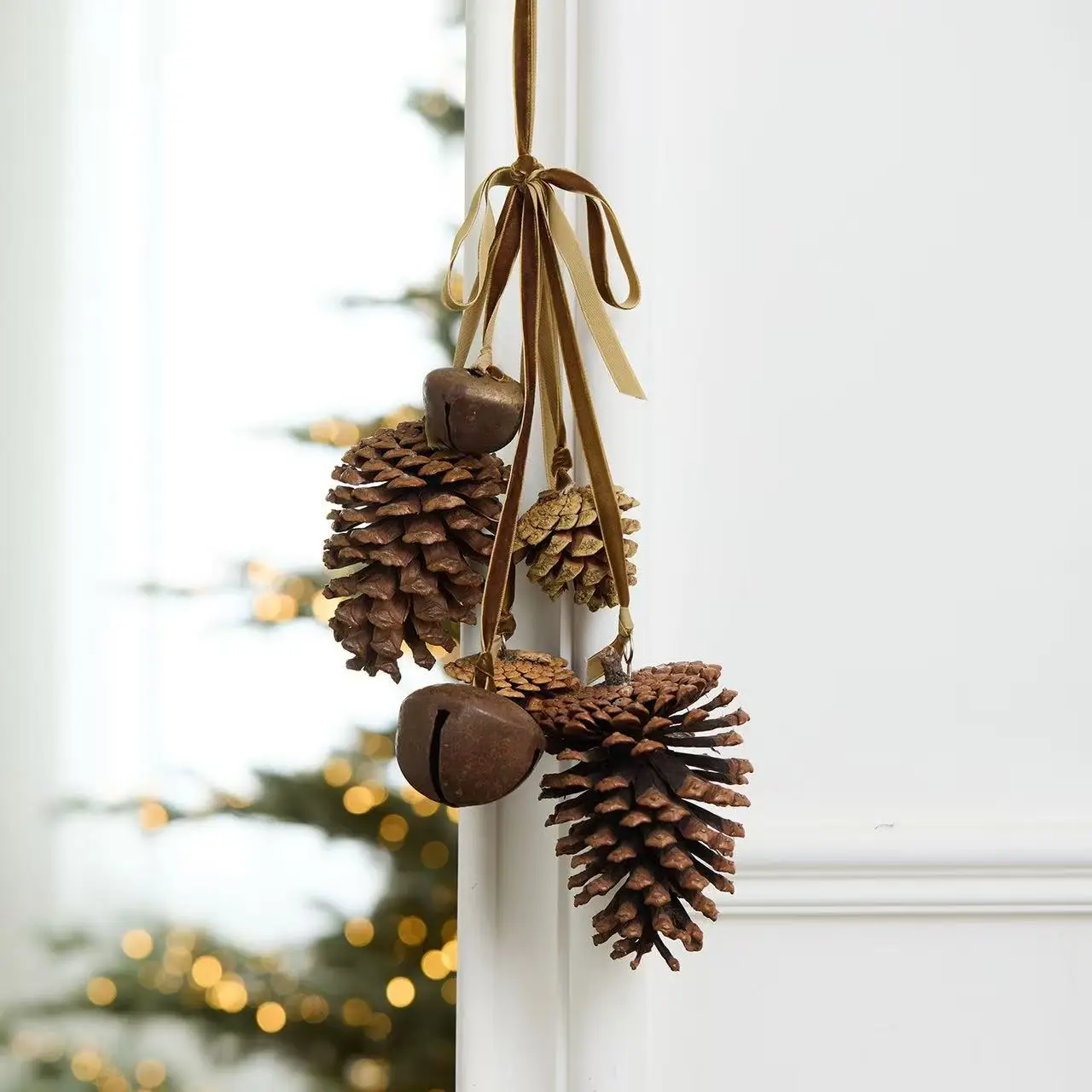 2025 Retro Brass Bell for Christmas Decorations Iron Wind Chime Home Office Ornaments Navidad Tree Hanging Decors Natal Pendants