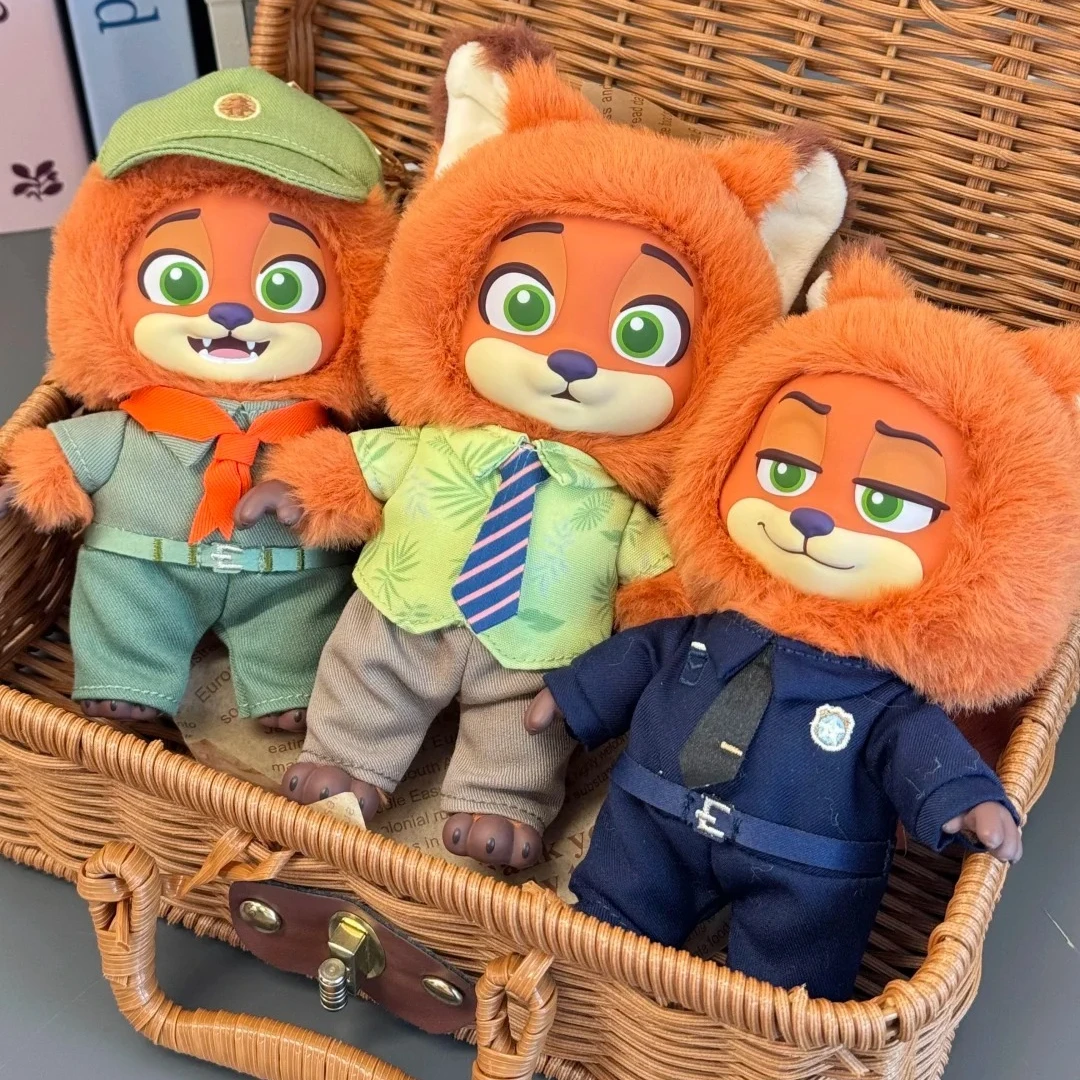 

Disney Zootopia Series Blind Box Nick And Judy's Growth Journey Mystery Box Nick Judy Vinyl Plush Bag Pendant Keychain Toy Gifts