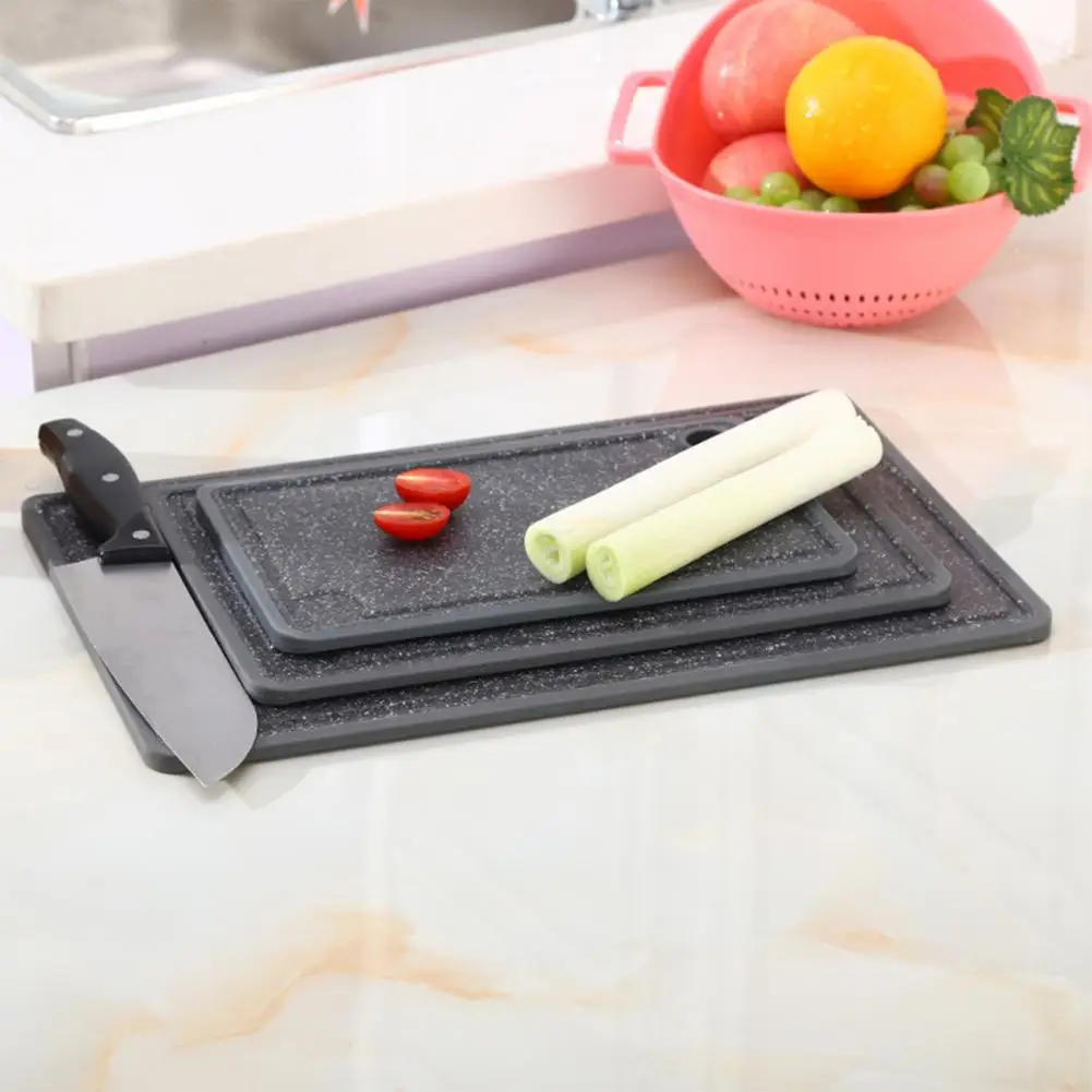 Cutting Board Set Non-slip Cutting Board Set of 3 Black Chopping Boards with Juice Groove Anti-slip Dishwasher for Vegetables