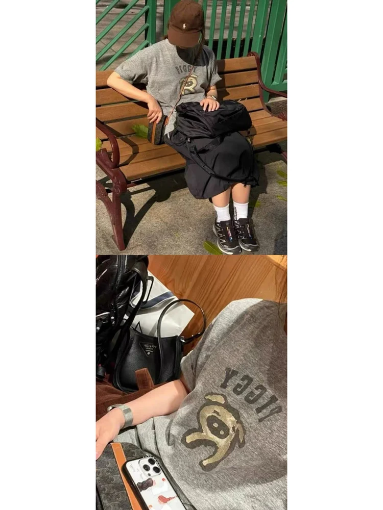 

Свободная хлопковая футболка ey, женская круглая футболка Ne ort Sve с буквенным принтом, модная летняя повседневная одежда для поездок на работу