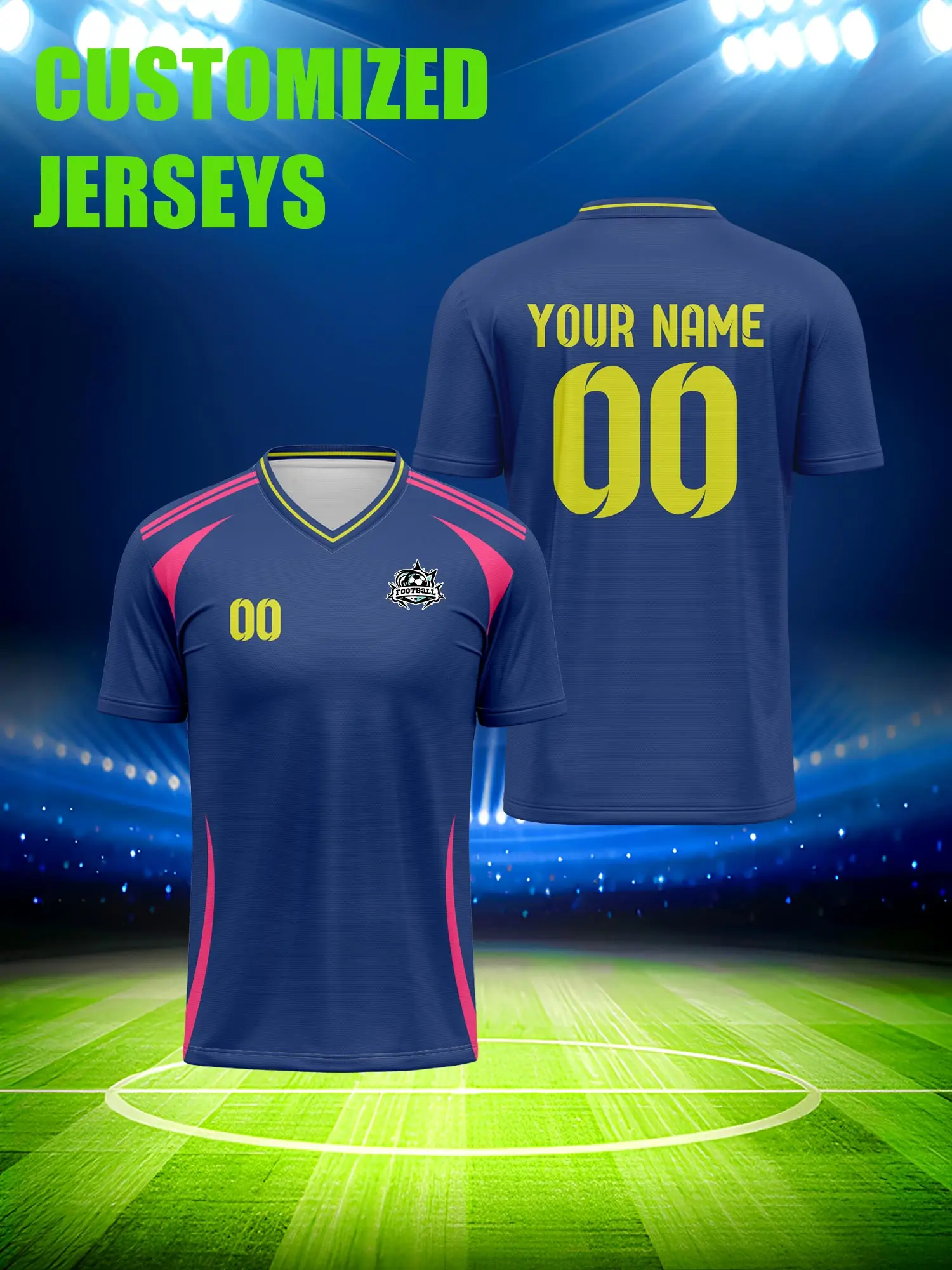 

Футбольная форма на заказ с индивидуальным изображением, номером и именем, без минимального заказа, командная форма.