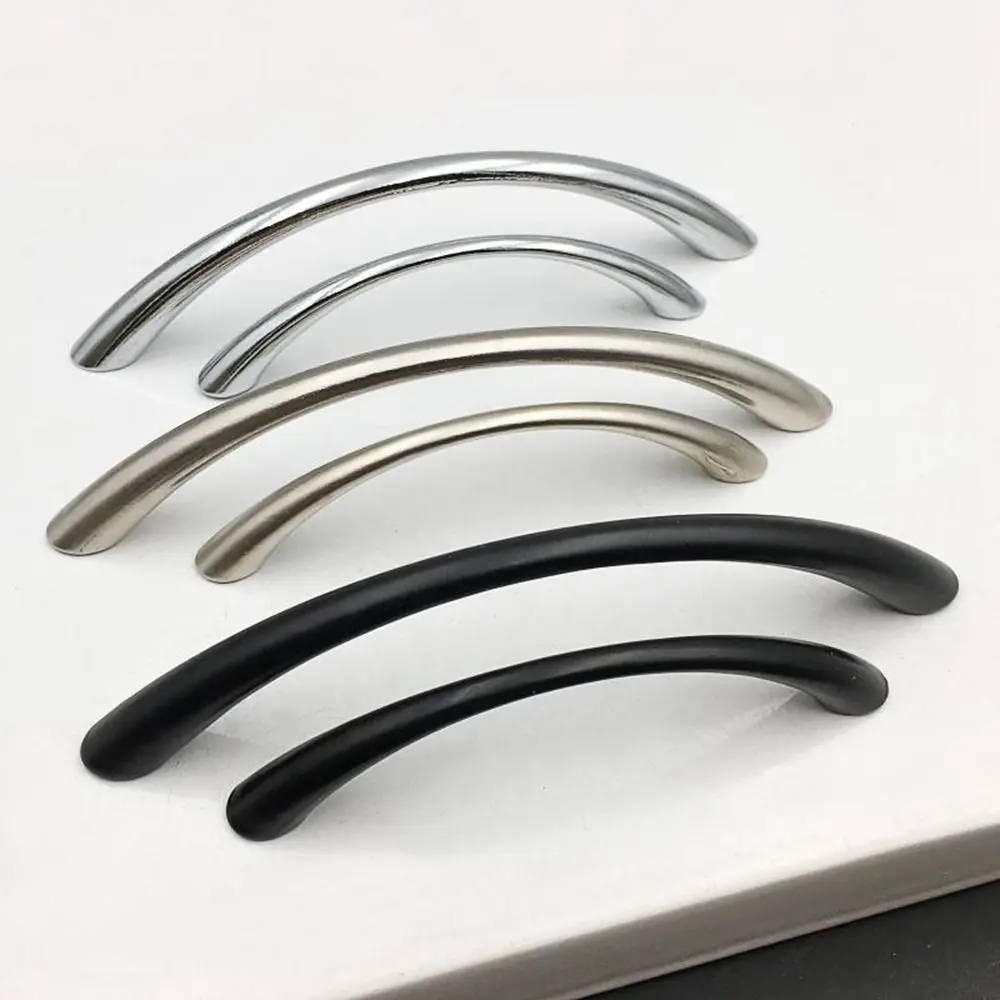 New Fashion Zinc Alloy Curved Handles Multifunctional Furniture Handle Cabinet Knobs Drawer Pull Handles Wardrobe Hardware