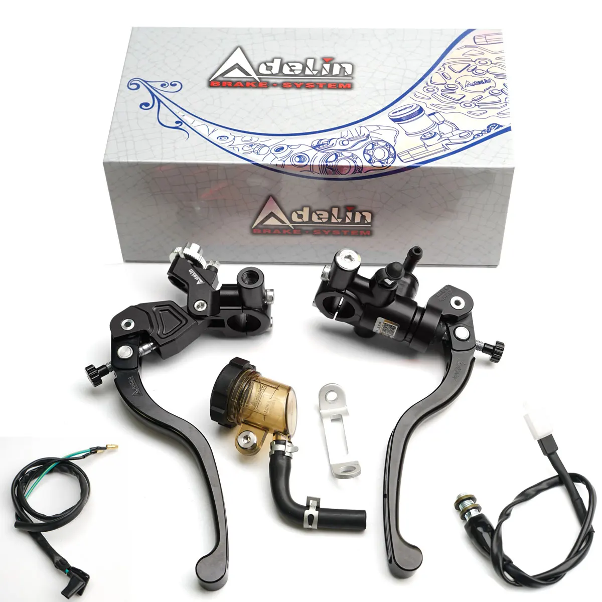 Adelin Motorcycle Radial Brake Clutch Pump Master Cylinder Levers Handle Kit For Honda Suzuki Yamaha Kawasaki Electric Dirtbike