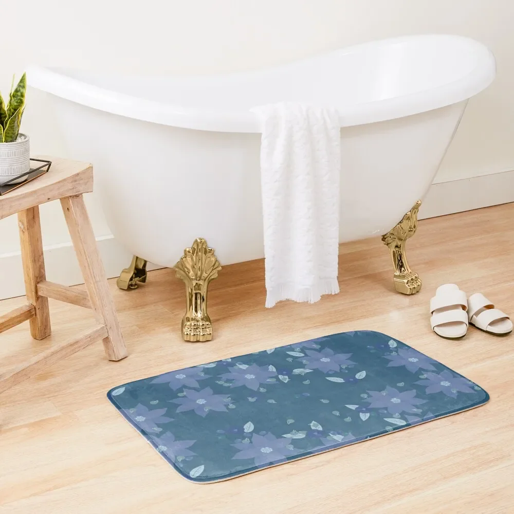 

April Floral Bath Mat Washable Non-Slip Kitchen Rug Anti-Slip Shower Carpets For Bathroom Bathroom Shower Mat