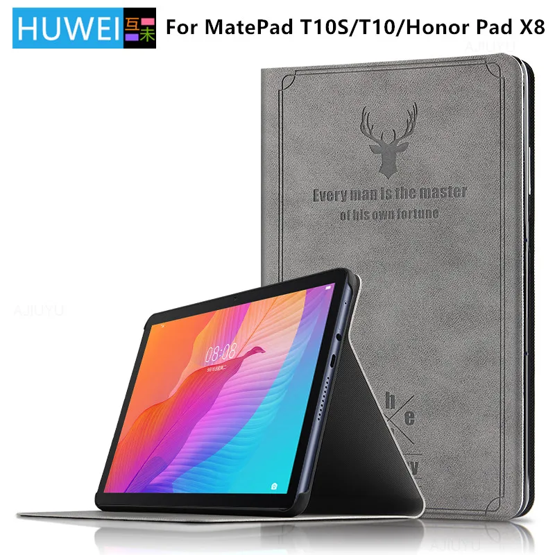 HUWEI Case For Huawei MatePad T10 9.7 T10s T 10s 10.1 Flip Stand Cover for Honor Pad X8 Lite SE X6 10.1 Tablet Protective Case