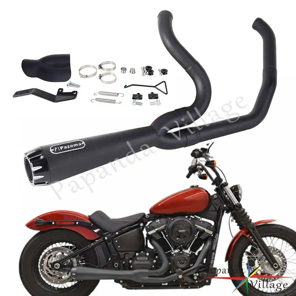

Slin On Exhaust Complete Mufffler System For Harley Softail Street Bob FXBB FXBBS 18-24 Standard FXST 2020-24 Full Pipe Mufflers