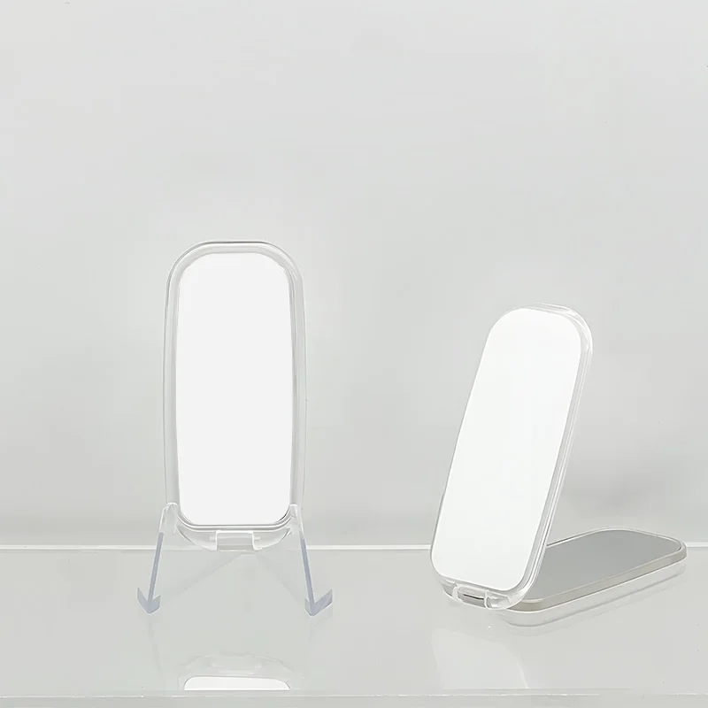 Draagbare mobiele telefoongreepstandaard met ijdelheidreflectie zelfklevende achtermontage 2-in-1 onderweg make-up kijkhulpmiddel voor dames en meisjes