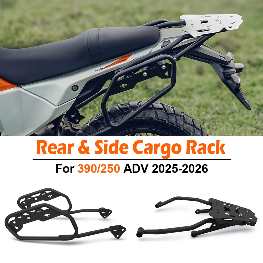 For KTM 390ADV 250ADV 2025-2026 390 250 ADVENTURE ADV R X Rear Side Cargo Rack Luggage Bag Support Tail Bracket Storage Shelf