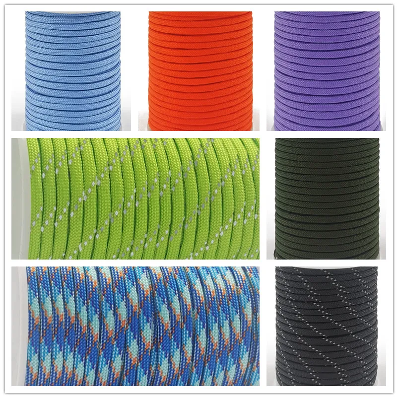 7-Core 550 Paracord 100FT(31M) 4mm Parachute Cord Outdoor Camping survival Rope kit Umbrella Tent Lanyard Strap