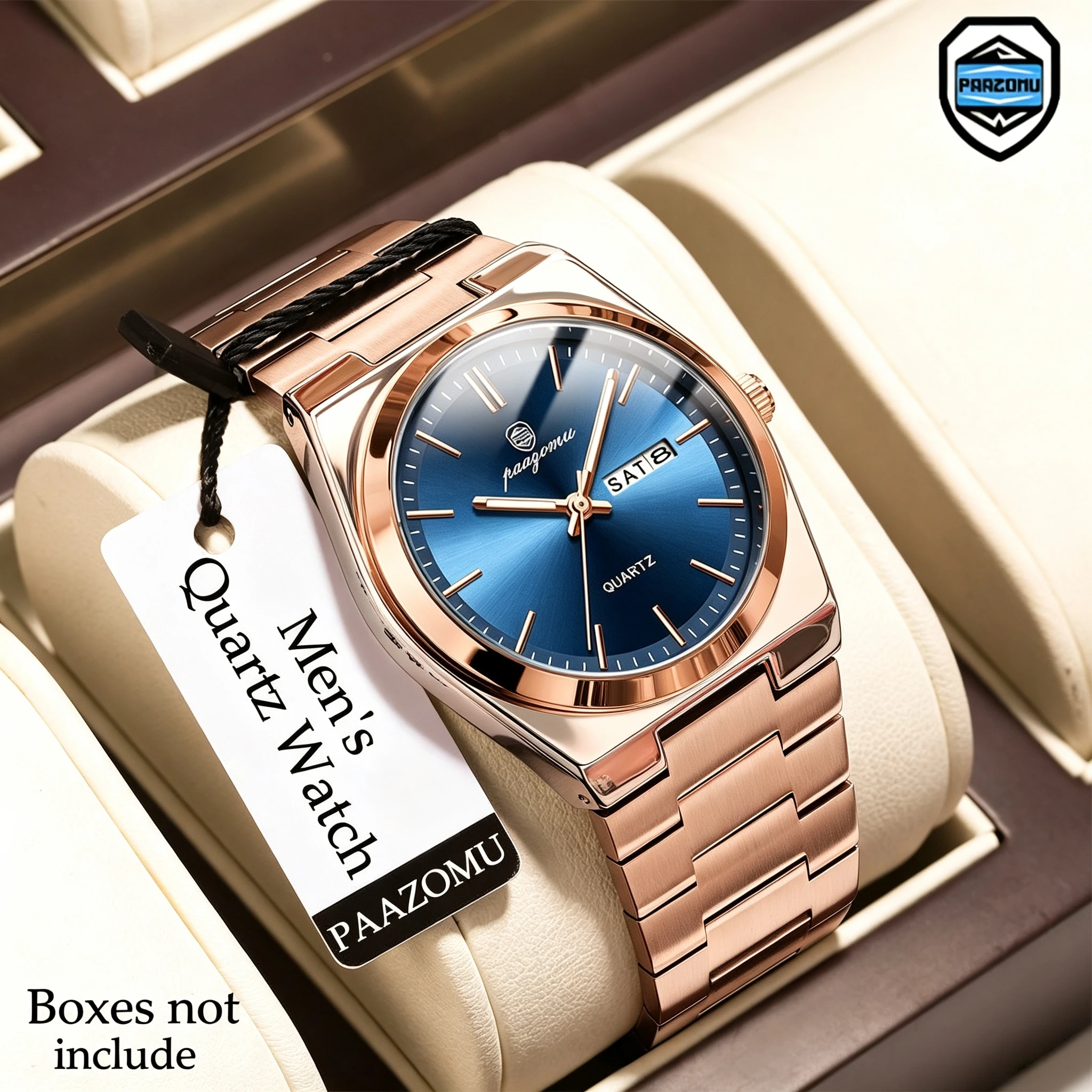 PAAZOMU Ultradünne Quarzuhr für Herren und Damen, minimalistischer Stil, wasserdicht, leuchtende Armbanduhr, bequemer Riemen, tägliches Bürogeschenk – Detail 23