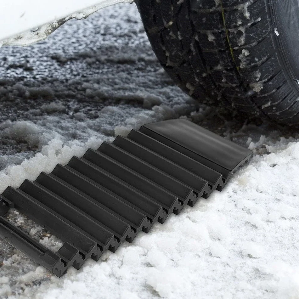 Universal Portable Non-Slip & Sturdy Car Wheel Anti-Skid Pad Non-Slip Emergency Tire Traction Mat Plate for Snow Mud Ice Sand