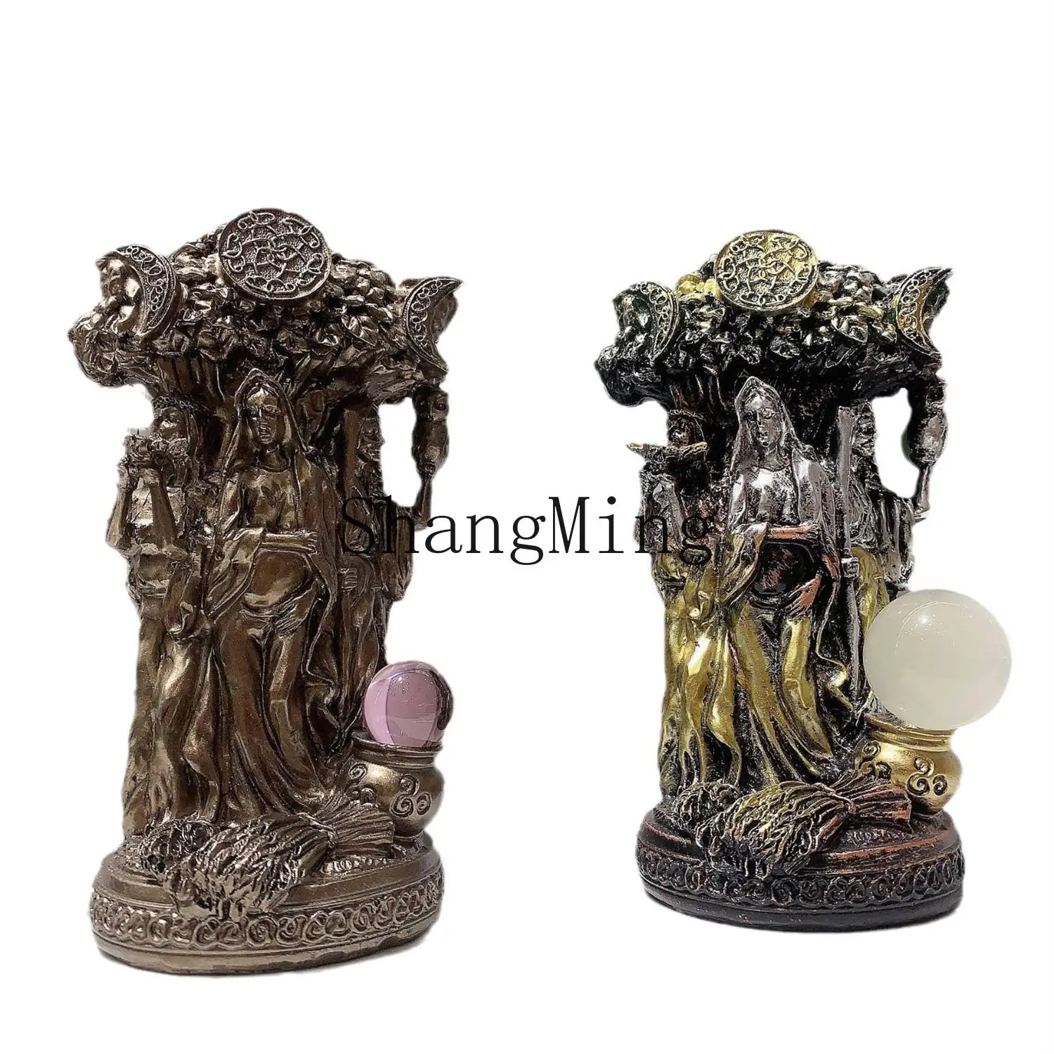 

DSA creative ornament crystal ball ore standard bottom bracket, resin handicraft ornament