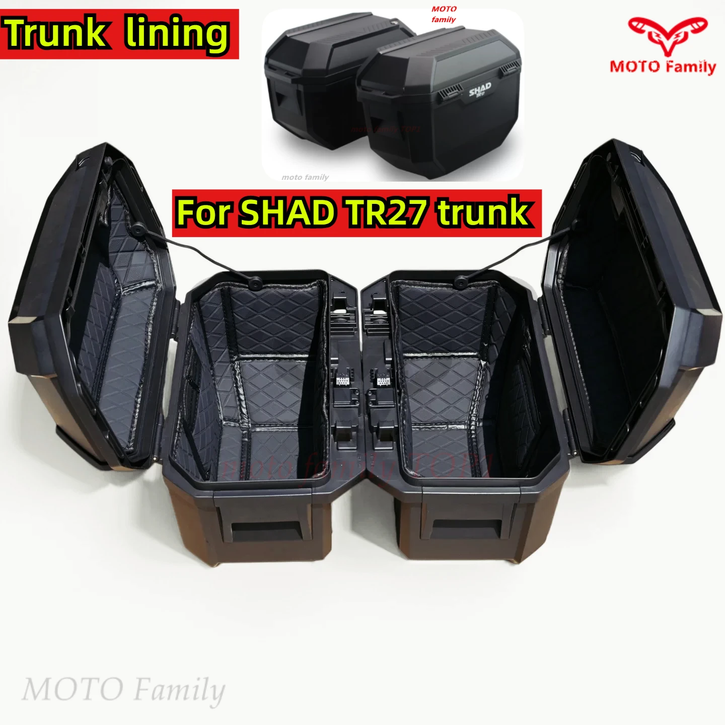Suitable for SHAD trunk TR27 upper and lower lining trunk pad side box lining TR27 side box liner motorcycle box Inner Pad