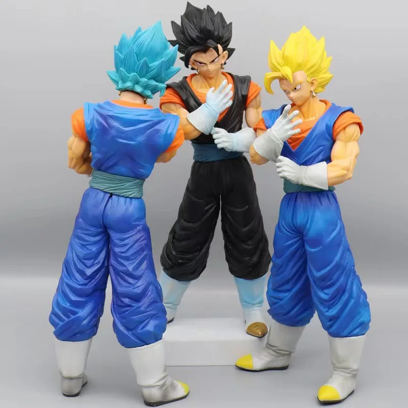 33CM Anime Dragon Ball Goku Vegeta Vegetto Figure Super Saiyan Blue Statue Anime Figurine Pvc Model Doll Collection Toy Gift