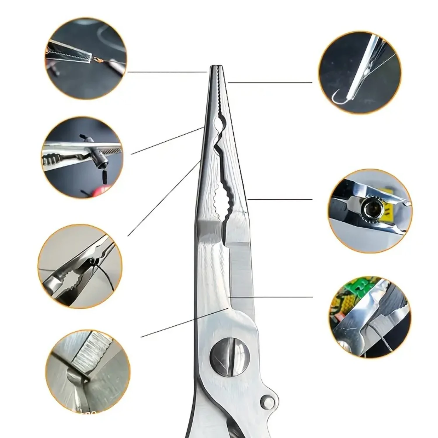 Convenient Transport and Safekeeping - High-Quality, Sturdy, and Versatile Stainless Steel Fishing Pliers with Gripper and Cutte